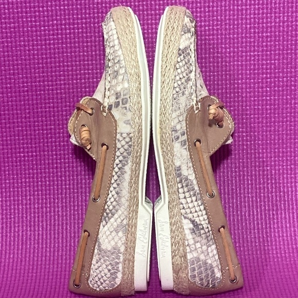Sam Edelman NWOT Women's Snake-print Leather Boat Shoes - Size 6.5M - Picture 7 of 10